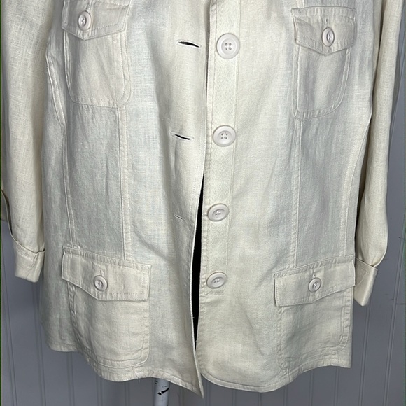 Mossimo Linen Button Up Jacket Size Extra Large - Picture 3 of 10